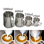 Stainless Steel Milk Frothing Pitcher -  150ml 350ml 600ml 1000ml