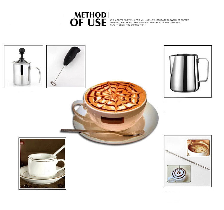 Stainless Steel Milk Frothing Pitcher -  150ml 350ml 600ml 1000ml
