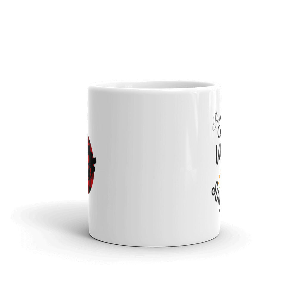 Running on Coffee, Wine & Sunshine - White glossy mug