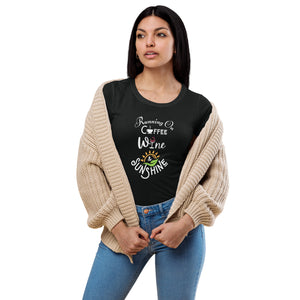 Running on Coffee, Wine & Sunshine - Women’s fitted t-shirt