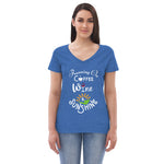 Running on Coffee, Wine & Sunshine - Women’s recycled V-neck t-shirt