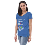Running on Coffee, Wine & Sunshine - Women’s recycled V-neck t-shirt