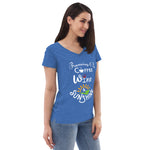 Running on Coffee, Wine & Sunshine - Women’s recycled V-neck t-shirt